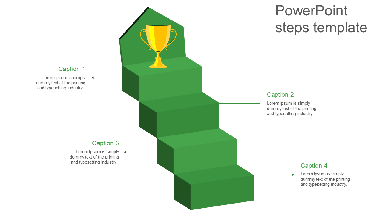 powerpoint steps template-4-green